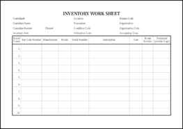 INVENTORY WORK SHEET1