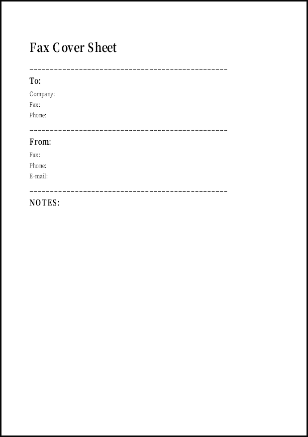 Fax Cover Sheet19