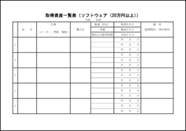 取得資産一覧表（ソフトウェア（20万円以上））7