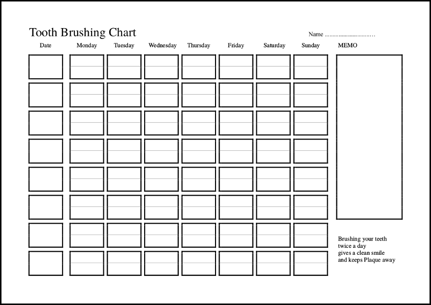 Tooth Brushing Chart4