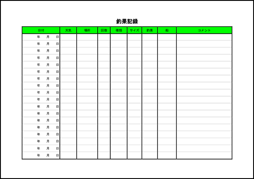 釣果記録1