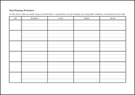 Meal Planning Worksheet26