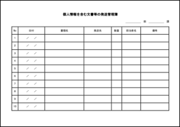 個人情報を含む文書等の発送管理簿13