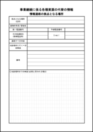 事業継続に係る各種資源の代替の情報 情報連絡の拠点となる場所44