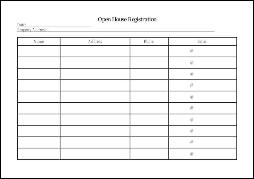 Open House Registration11
