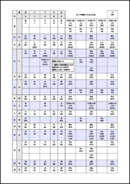ローマ字表(パソコン入力)10