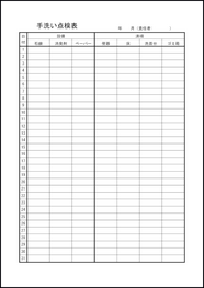 手洗い設備の点検表14